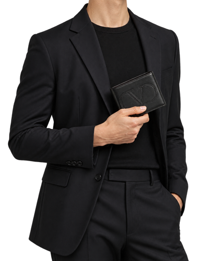 VLogo Signature XL calfskin leather wallet