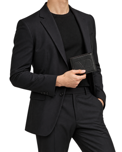 VLogo Signature XL calfskin leather wallet