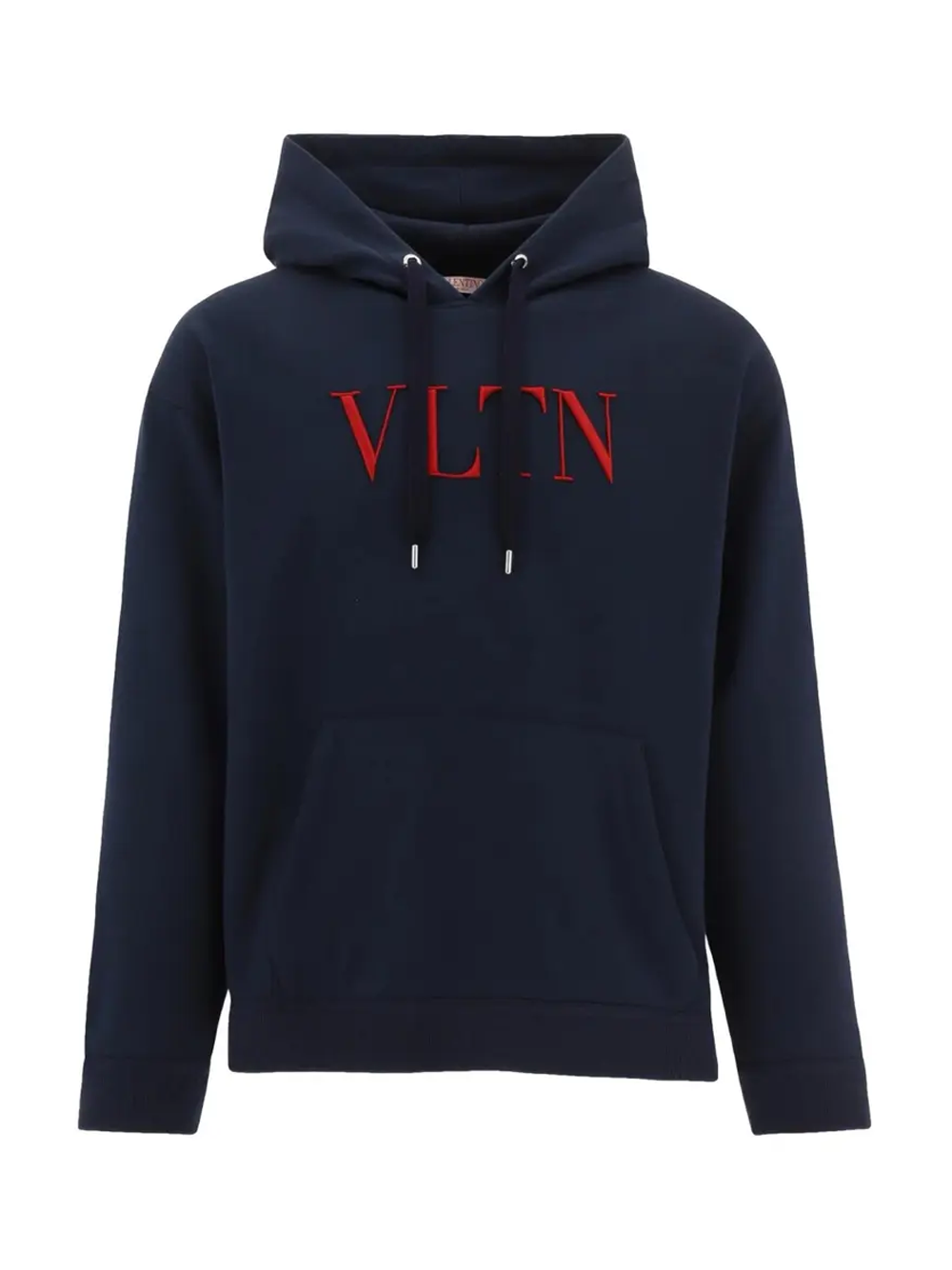 Valentino Embroidered VLTN Hoodie in Marine Blue