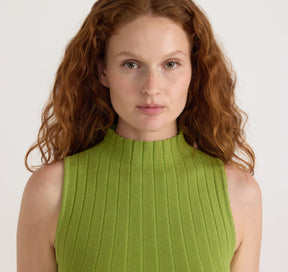 Soft Knit Rib Mock Neck Dress