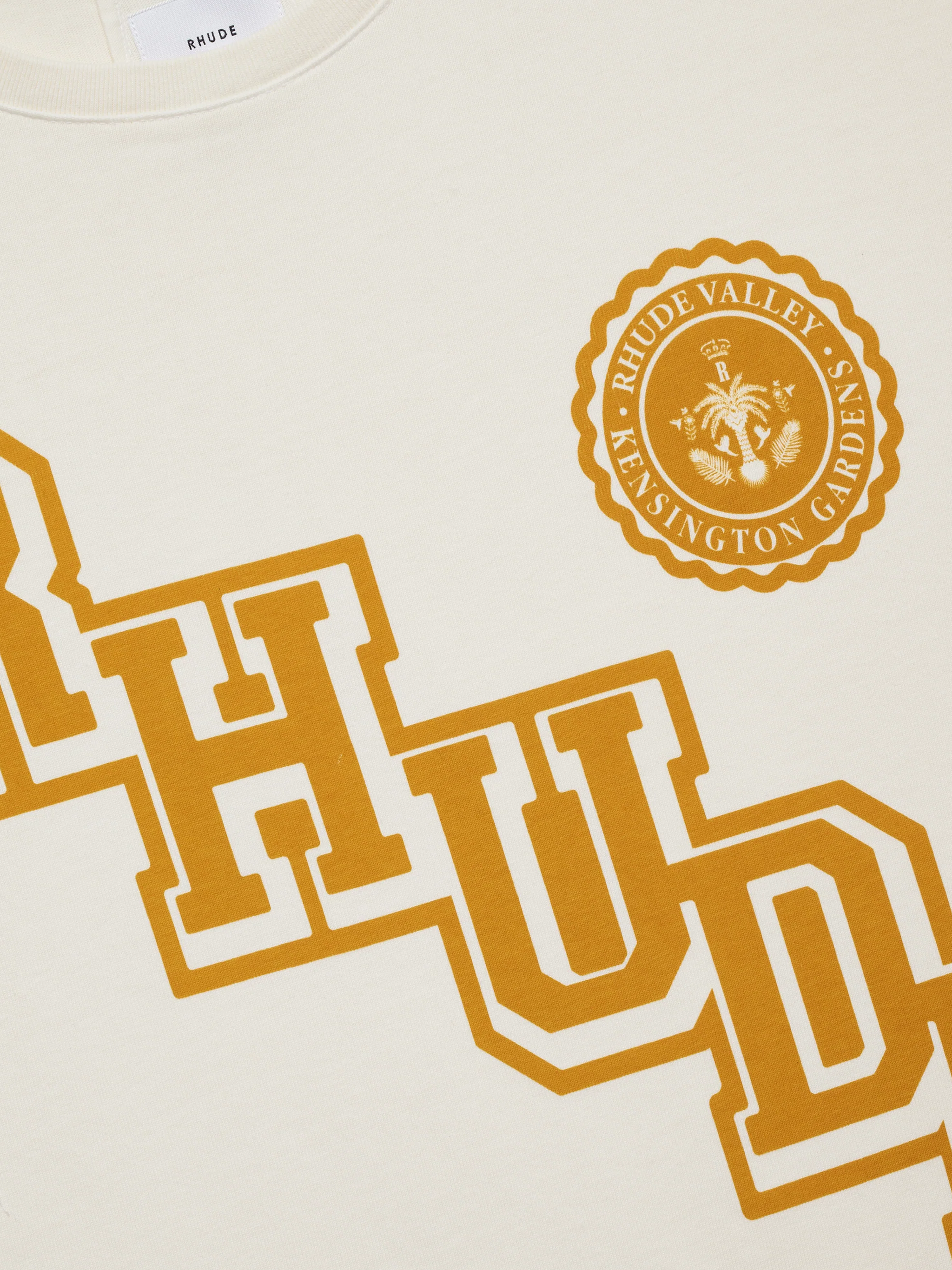 Rhude Collegiate Crest T-Shirt in White