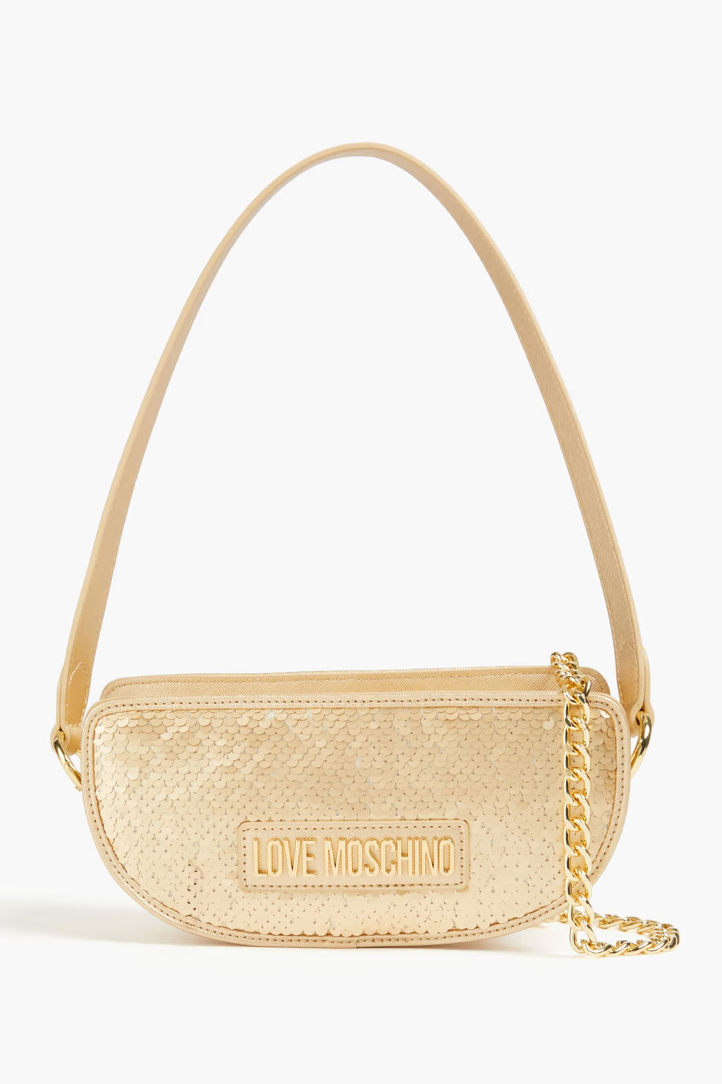 LOVE MOSCHINO Sequined metallic textured shoulder bag