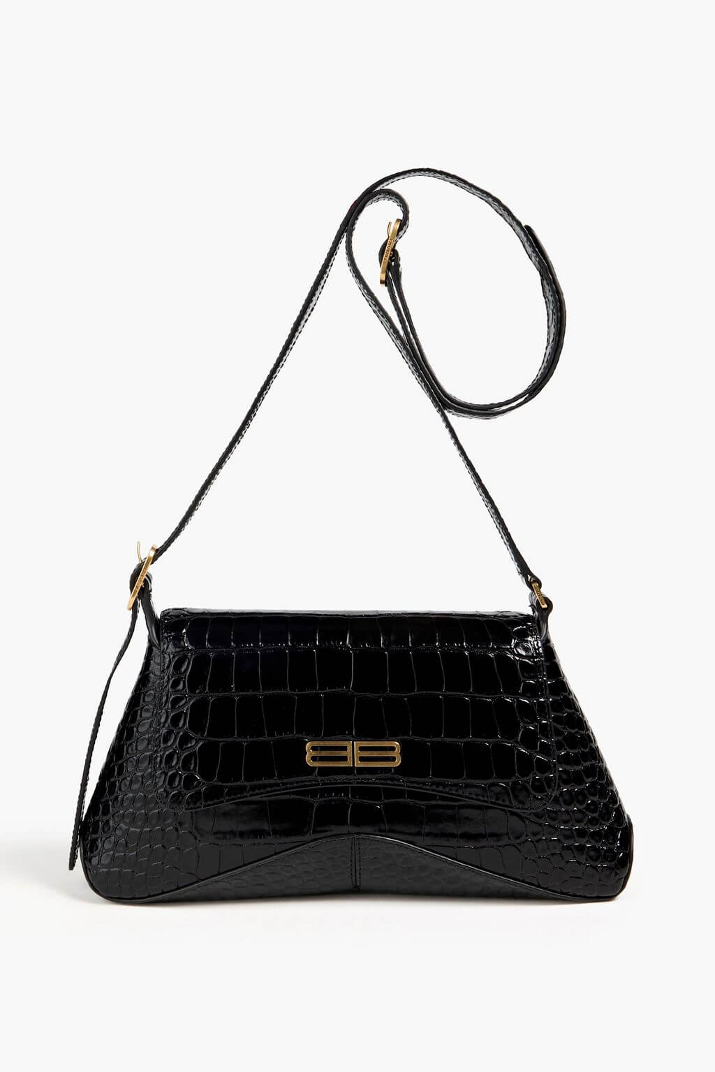 Balenciaga BALENCIAGA XX Flap croc-effect leather shoulder bag - Bags | Shop From The Mirage