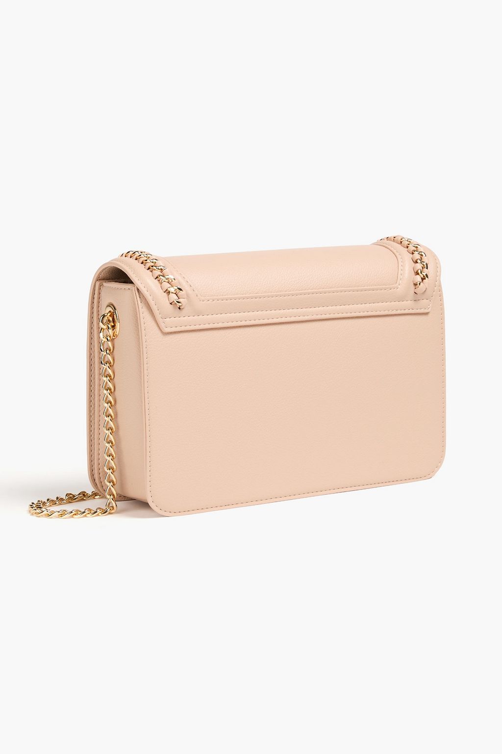 LOVE MOSCHINO Chain-embellished faux leather cross-body bag