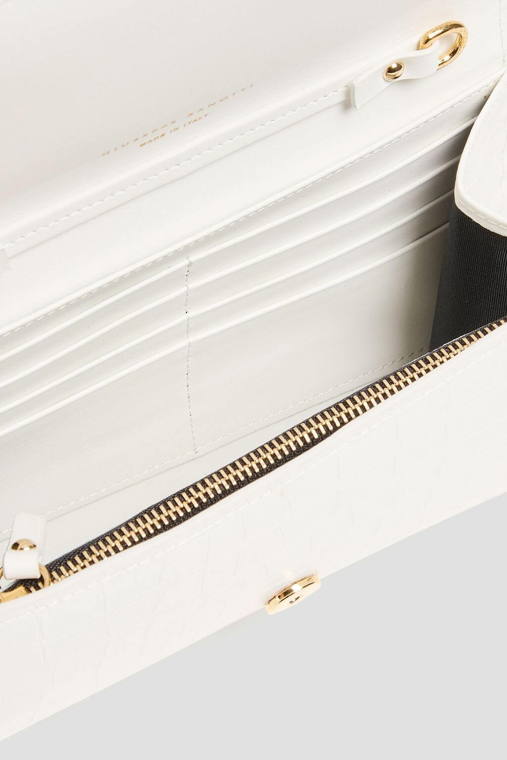 Giuseppe Zanotti GIUSEPPE ZANOTTI Faux croc-effect leather box clutch - Bags | Shop From The Mirage