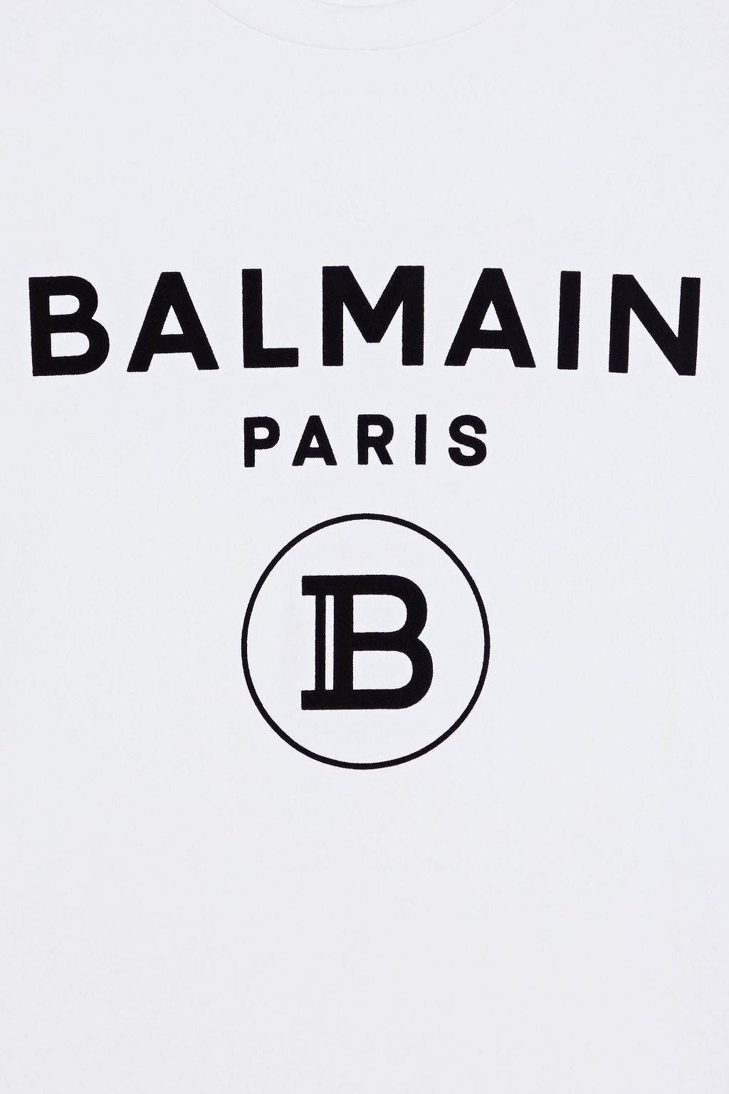 BALMAIN Flocked logo-print cotton-jersey T-shirt