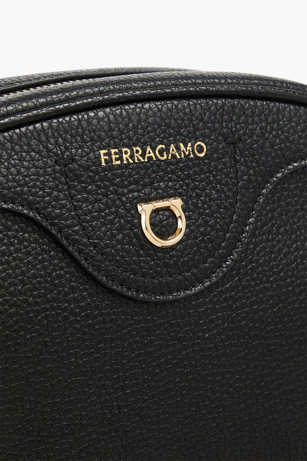 FERRAGAMO Pebbled-leather shoulder bag