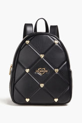 LOVE MOSCHINO Embellished quilted faux leather backpack