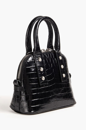 GIUSEPPE ZANOTTI Studded croc-effect leather tote