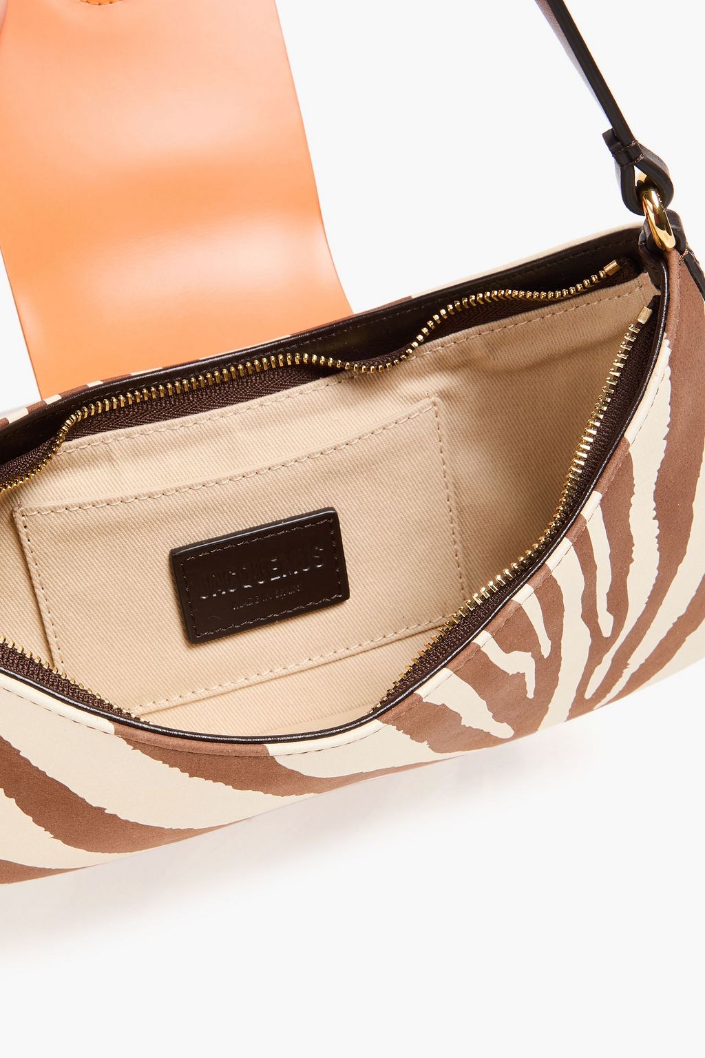 JACQUEMUS Le Bisou zebra-print leather shoulder bag