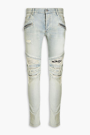 BALMAIN Distressed denim jeans