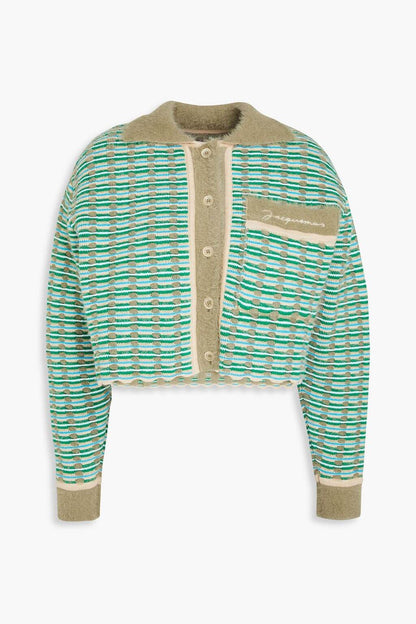 Jacquemus JACQUEMUS Striped open-knit cotton-blend cardigan - Size: XXS Sweatshirts | Shop From The Mirage
