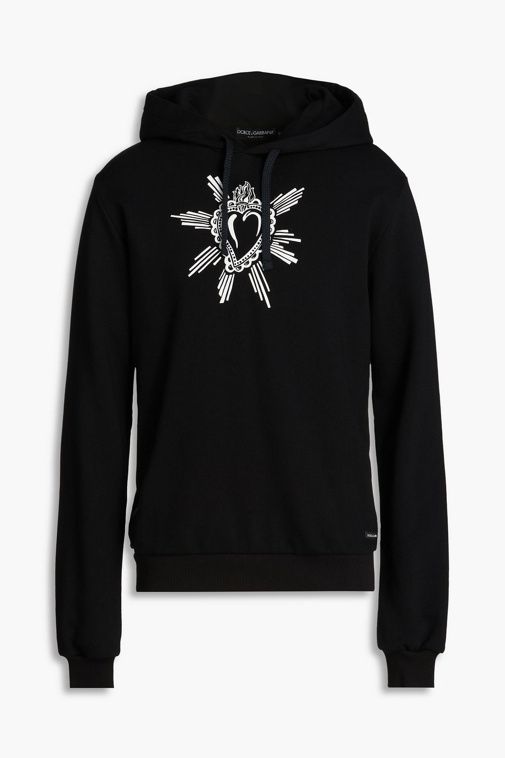 DOLCE&GABBANA Printed French cotton-terry hoodie