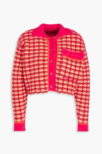 Jacquemus JACQUEMUS Striped open-knit cotton-blend cardigan - Size: XXS Sweatshirts | Shop From The Mirage
