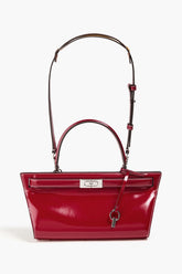 TORY BURCH Lee glossed-leather tote