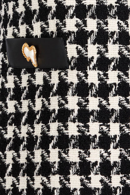 Moschino MOSCHINO Button-embellished houndstooth wool-blend tweed mini dress - Size: XXS Dresses | Shop From The Mirage