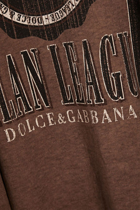 DOLCE&GABBANA Distressed printed cotton-jersey T-shirt