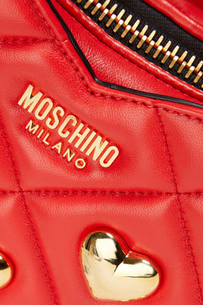 MOSCHINO Quilted embellished leather tote