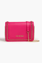 LOVE MOSCHINO Chain-embellished faux leather cross-body bag