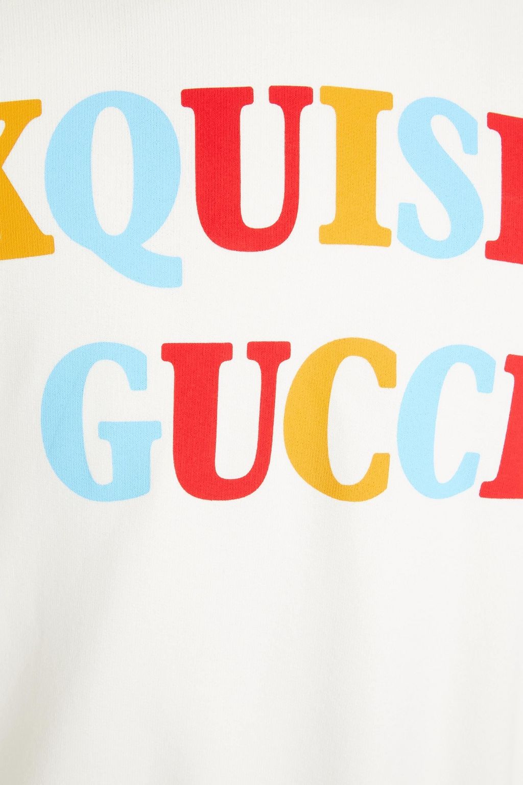 GUCCI Printed French cotton-terry hoodie