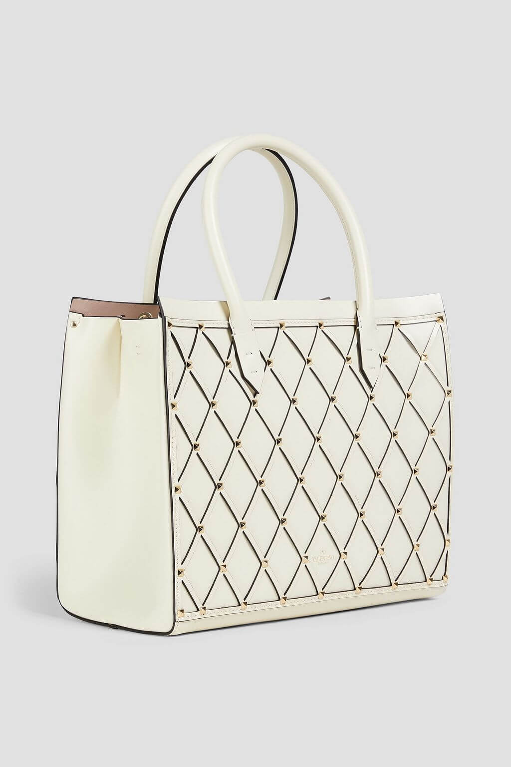Valentino Garavani VALENTINO GARAVANI Rockstud laser-cut leather tote - Bags | Shop From The Mirage
