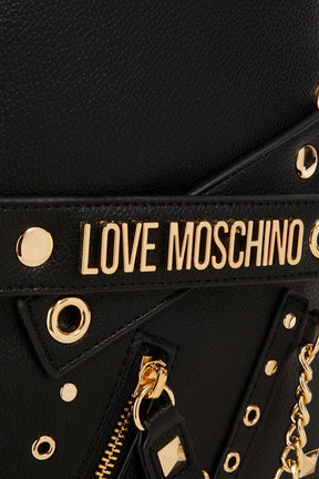 LOVE MOSCHINO Embellished faux leather backpack