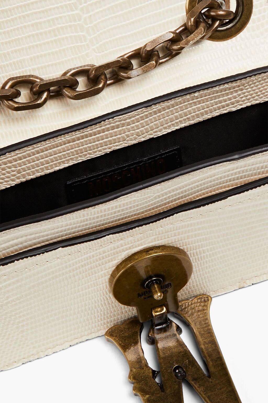 Moschino MOSCHINO Lizard-effect leather shoulder bag - Bags | Shop From The Mirage