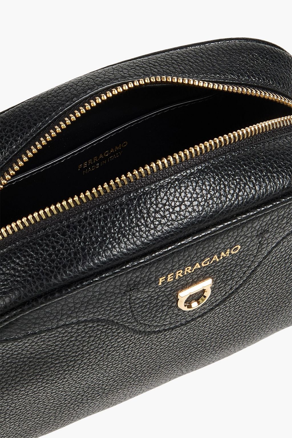 FERRAGAMO Pebbled-leather shoulder bag