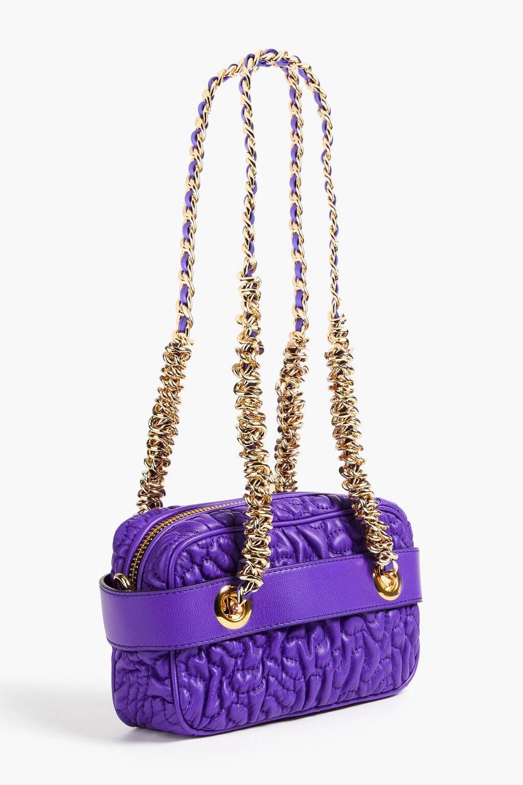 Moschino MOSCHINO Buckle-embellished quilted leather shoulder bag - Bags | Shop From The Mirage