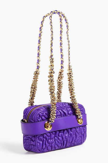 Moschino MOSCHINO Buckle-embellished quilted leather shoulder bag - Bags | Shop From The Mirage