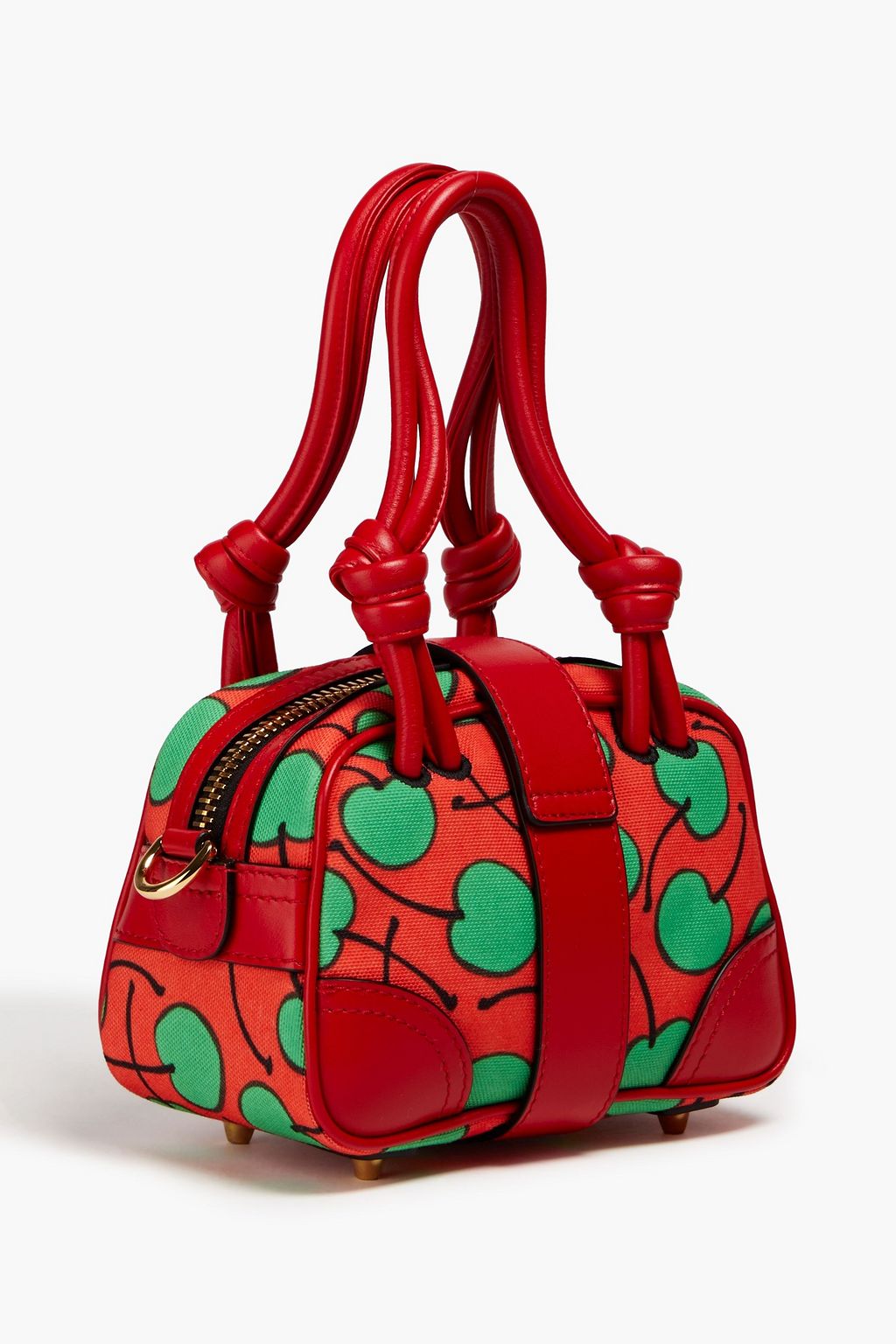 MOSCHINO Leather-trimmed printed canvas tote