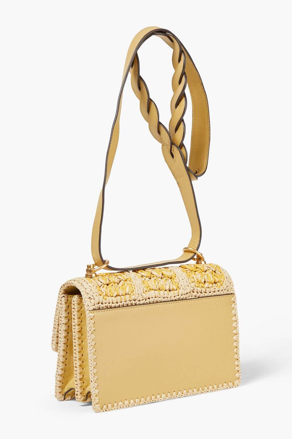 Tory Burch TORY BURCH Miller small raffia and leather shoulder bag - Bags | Shop From The Mirage