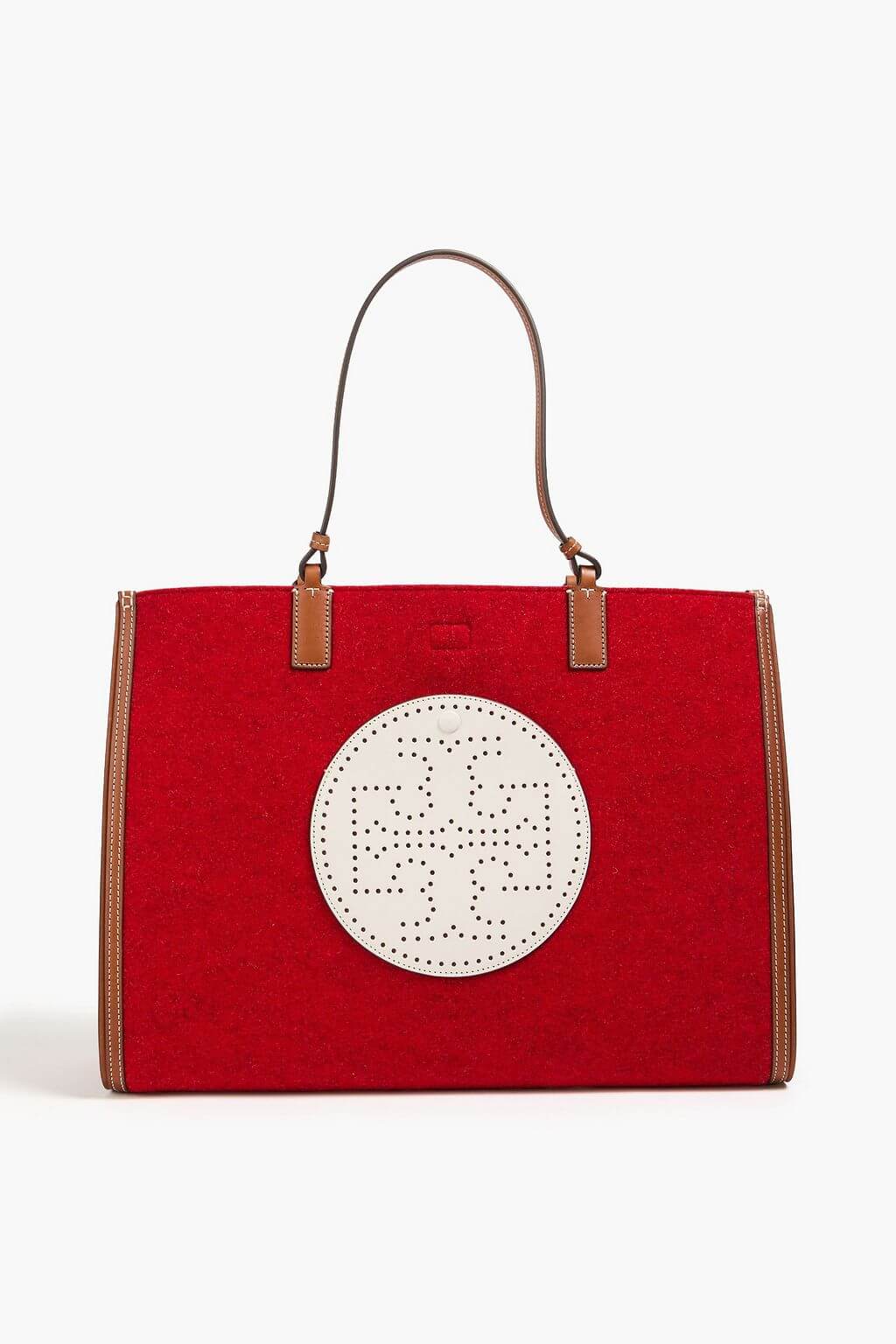 Tory Burch TORY BURCH Ella leather-trimmed felt tote - Bags | Shop From The Mirage