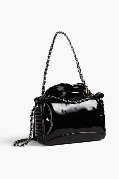 Moschino MOSCHINO Embellished faux patent-leather shoulder bag - Bags | Shop From The Mirage
