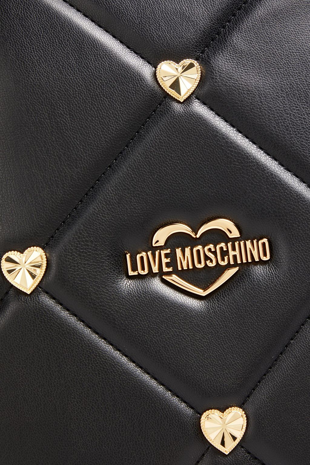 LOVE MOSCHINO Embellished quilted faux leather backpack