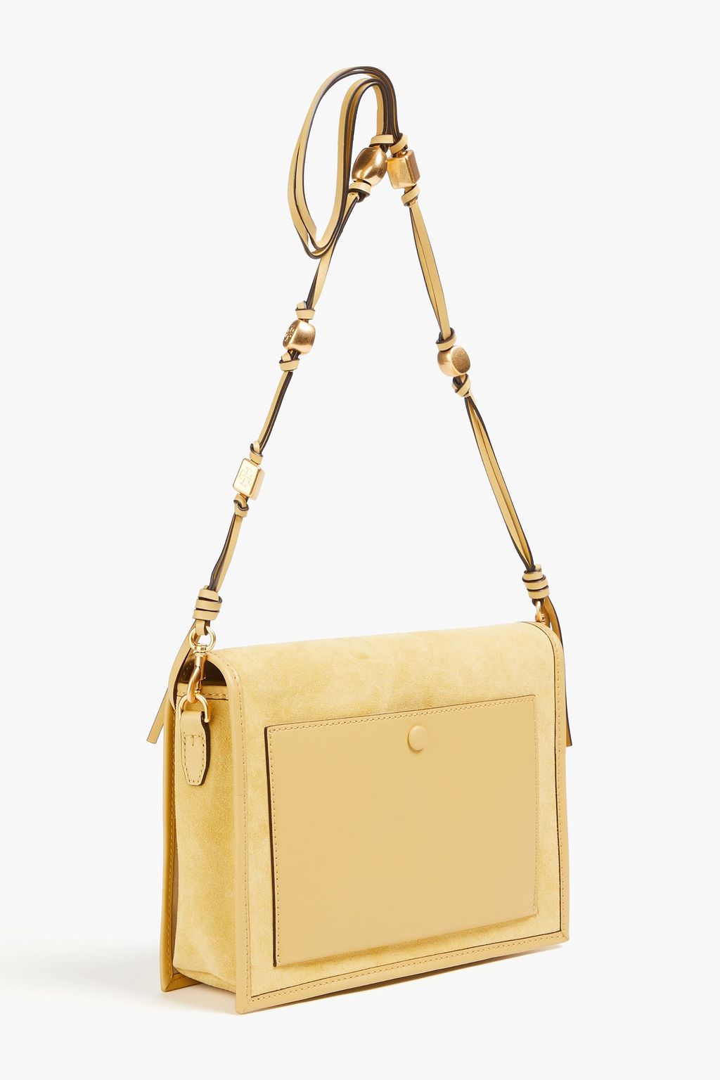 TORY BURCH Miller embellished suede cross-body bag