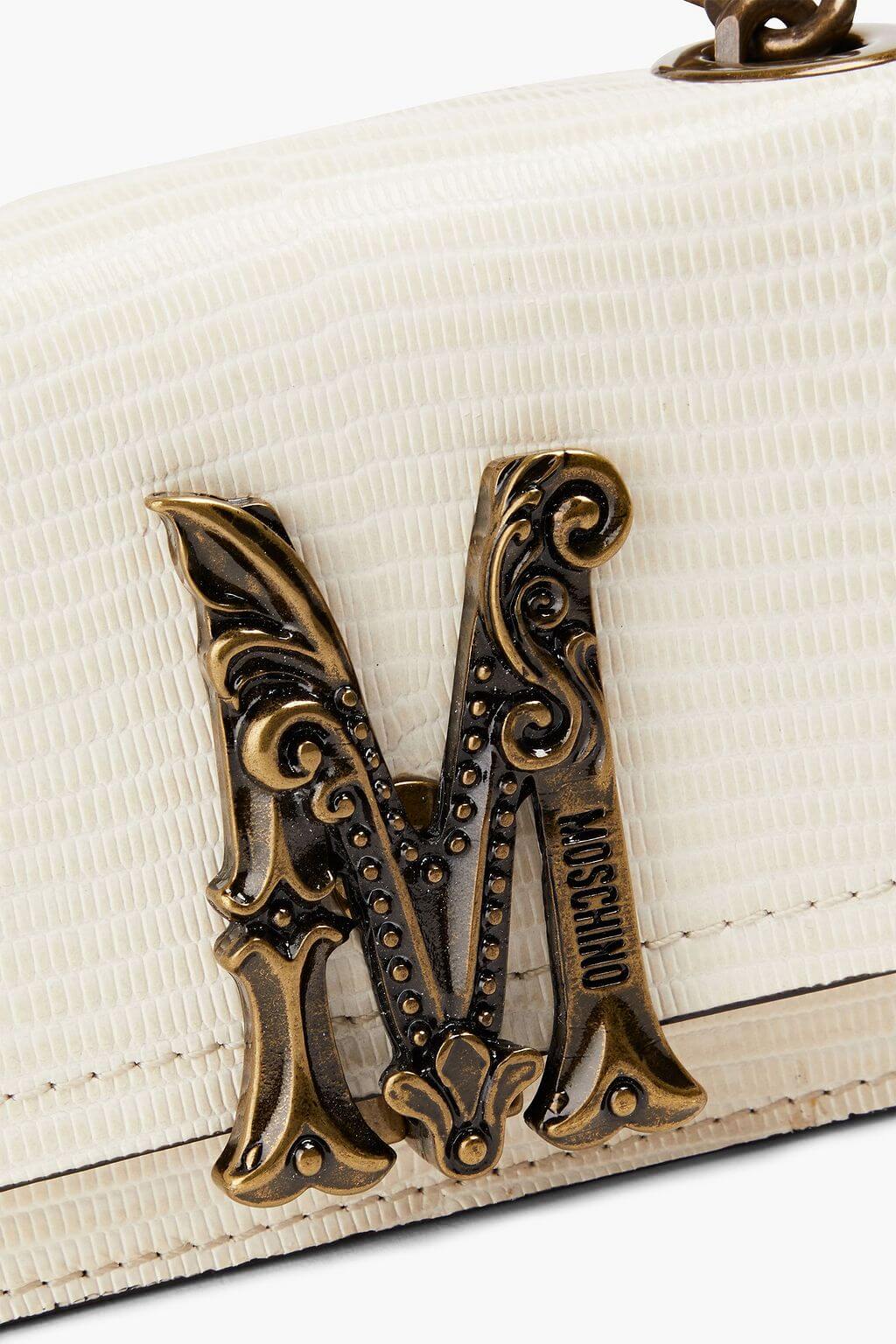 Moschino MOSCHINO Lizard-effect leather shoulder bag - Bags | Shop From The Mirage