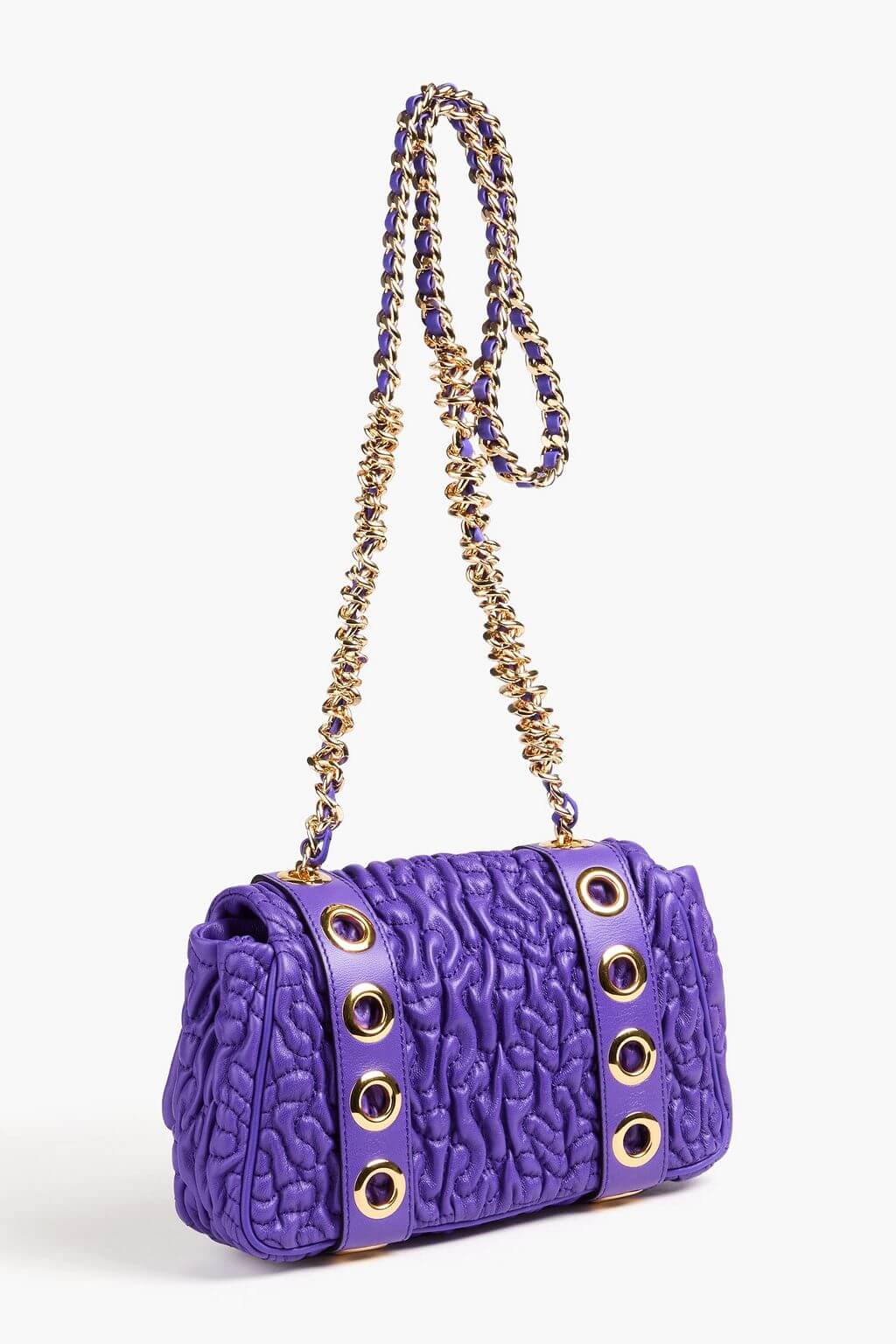 Moschino MOSCHINO Destroyed Chain buckle-embellished quilted leather cross-body bag - Bags | Shop From The Mirage