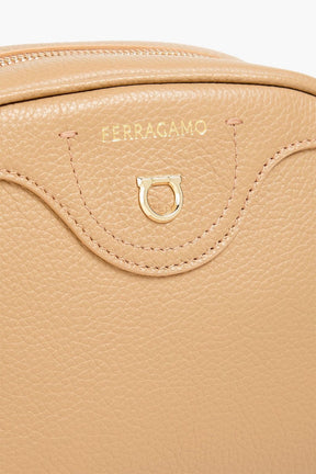 FERRAGAMO Pebbled-leather shoulder bag