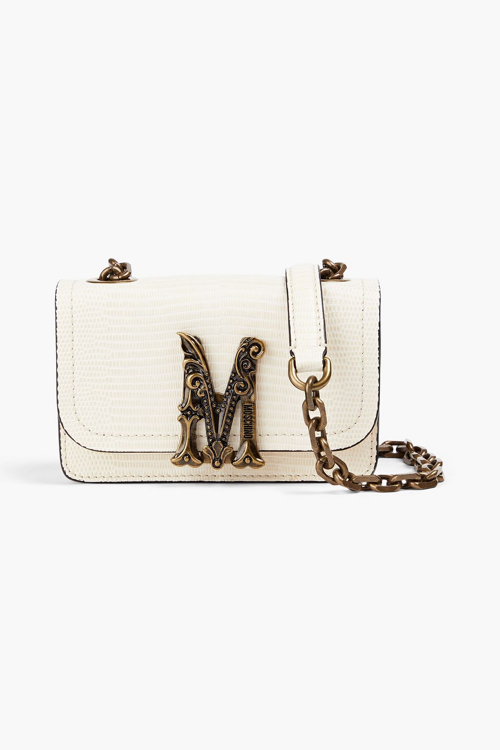 MOSCHINO Lizard-effect leather shoulder bag