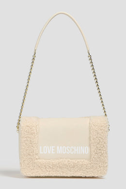 LOVE MOSCHINO Faux shearling shoulder bag