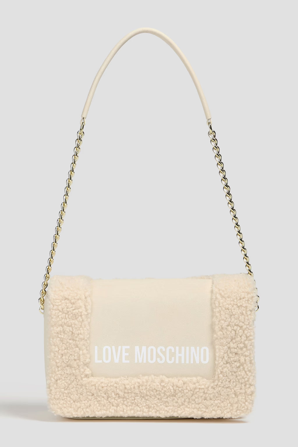 LOVE MOSCHINO Faux shearling shoulder bag