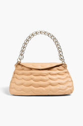 Quilted leather tote