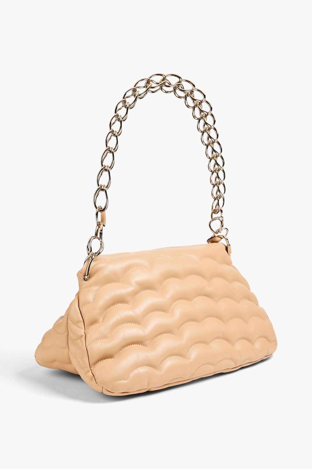 Quilted leather tote