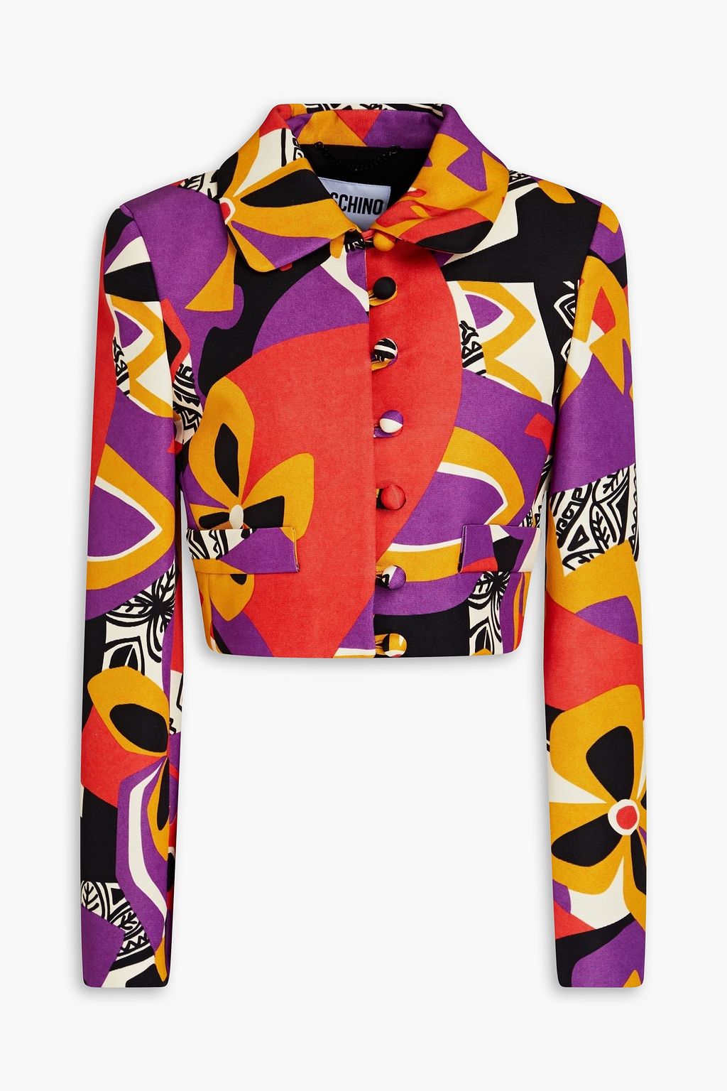 MOSCHINO Printed cotton-blend jacket