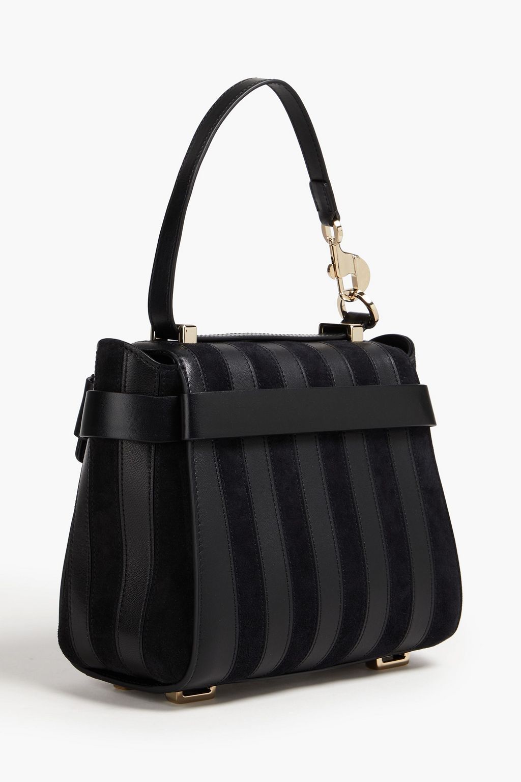 Nacha leather and suede cross-body bag