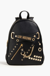 LOVE MOSCHINO Embellished faux leather backpack