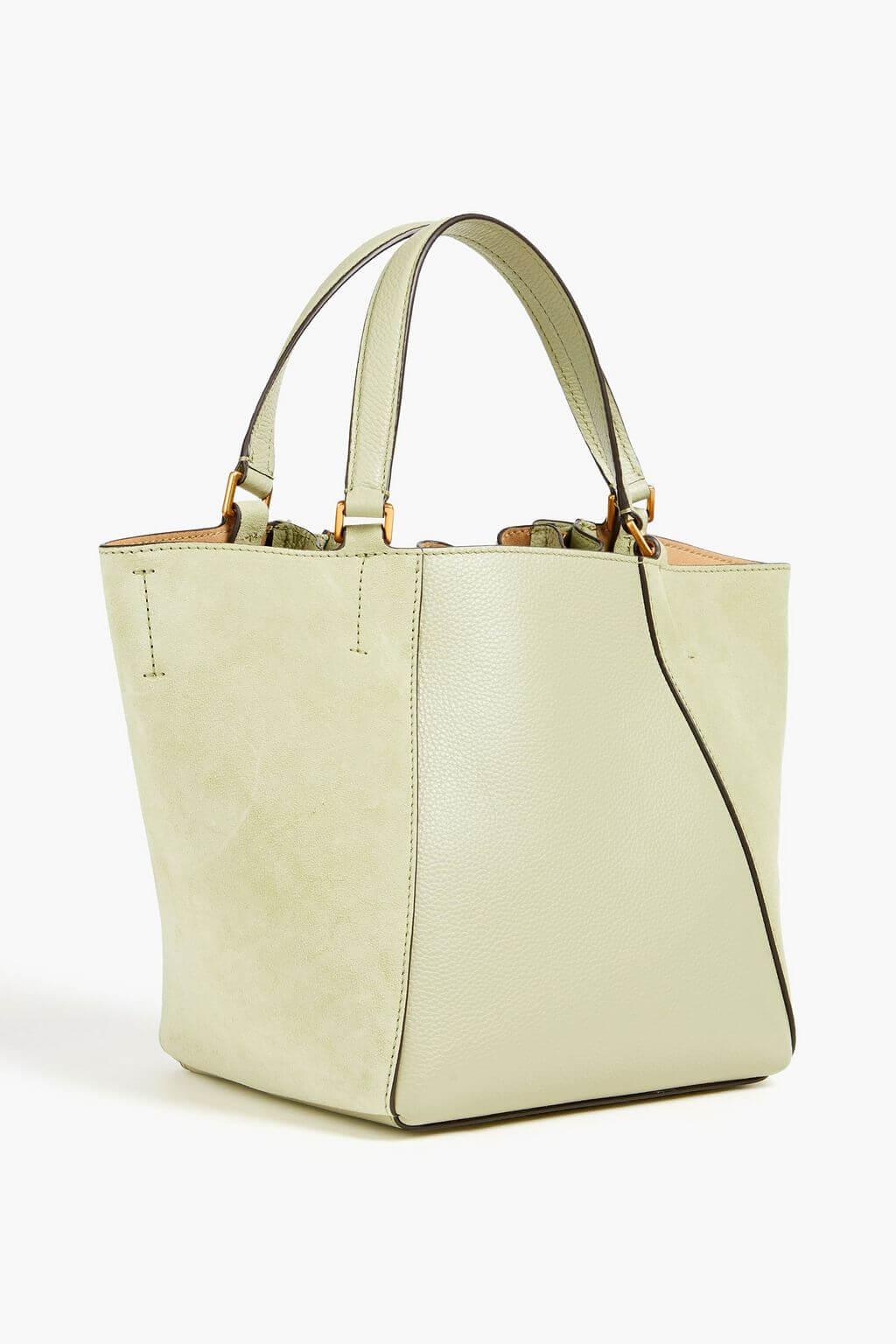Tory Burch TORY BURCH McGraw pebbled-leather and suede tote - Bags | Shop From The Mirage