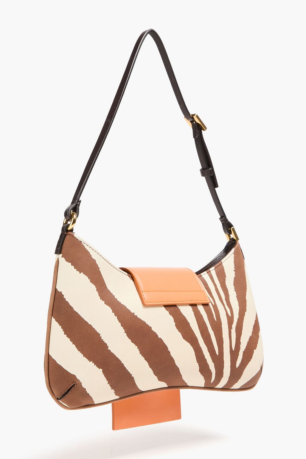 JACQUEMUS Le Bisou zebra-print leather shoulder bag