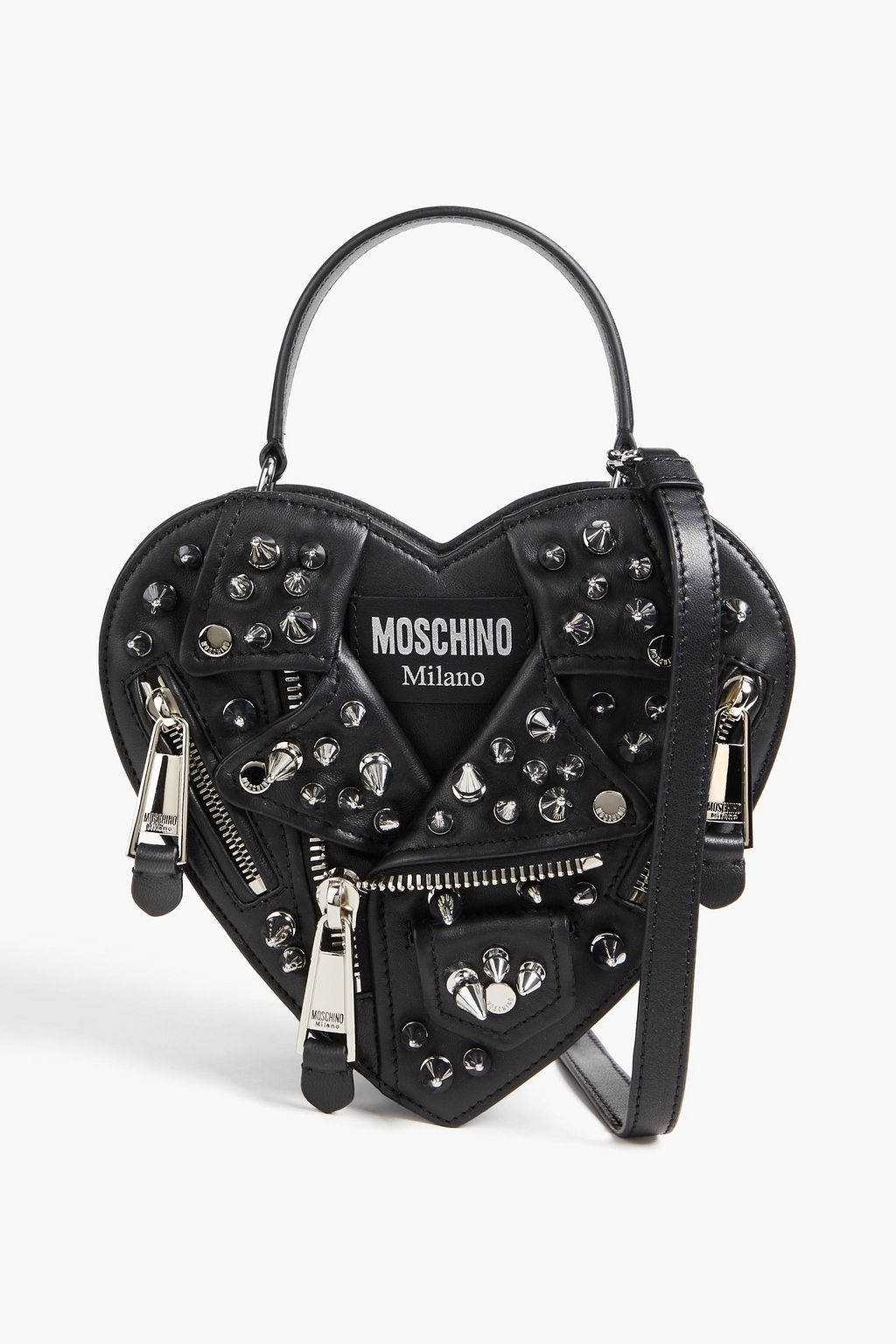 MOSCHINO Embellished leather tote